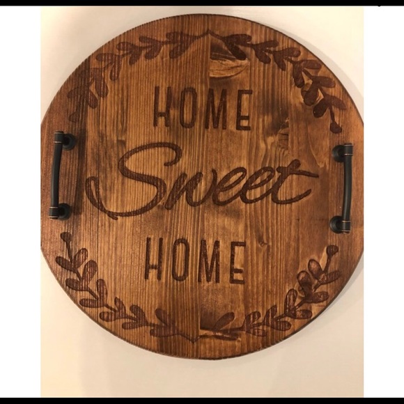 Other - Home sweet home tray with handles